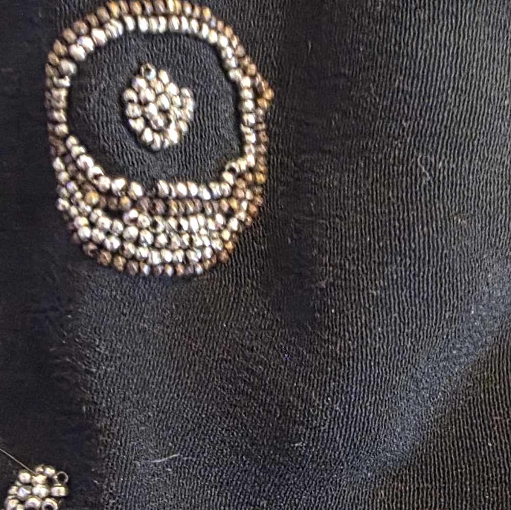 Vintage Beaded Drawstring Reticule, Handbag, Handmade - Picture 7 of 14